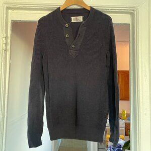 Maison Martin Margiela Navy Knit Button Sweater